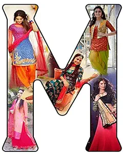 Shri Kanth Art Customized Wooden Alphabet M Letter Photo Frame for Gift & Home , Office Decoration Purpose ( Size :- 10 x 12) Multicolored