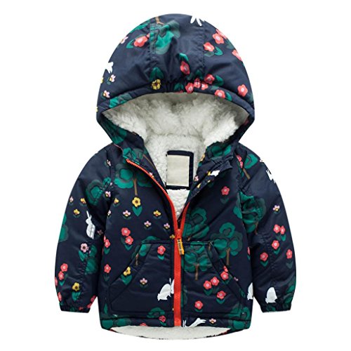 Preisvergleich Produktbild Longra Baby Kinder Mädchen Junge Wintermantel mit Pelzkragen Kapuzenjacke Outdoorjacke Winterjacke Kinder warmen Zip Übergangsjacke Steppjacke Kinderjacke Sweatjacke (110CM 5Jahre, Green)