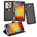 Produktbild Samsung Galaxy NOTE 3 NEO Hülle in SCHWARZ von Cadorabo - Handyhülle mit Kartenfach und Standfunktion Case Cover Schutzhülle Etui Tasche Book Klapp Style in PHANTOM SCHWARZ