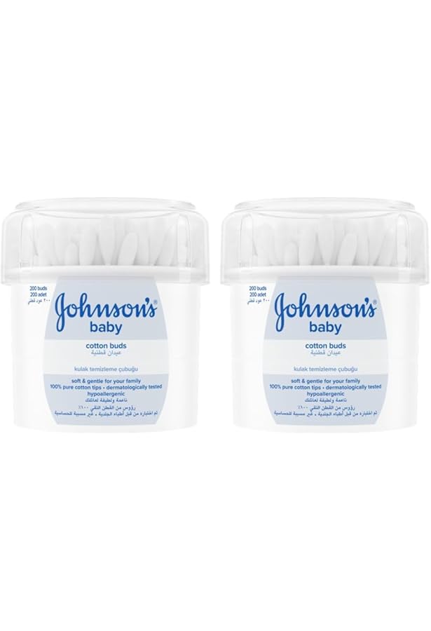 Johnson's Baby Pure Cotton Buds 200pcs : Amazon.ae: Baby Products