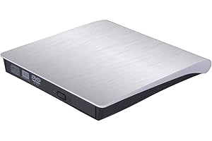 PARDARSEY Sibaok Externes DVD-Laufwerk für Laptop, tragbar, USB 3.0, DVD-RW-Player, CD-Laufwerk, optischer Brenner, Rewriter Mac Computer, Notebook, Desktop-PC Windows 7/8/10, Slim Weiß