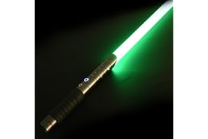 SMAUTOP Sabre Laser,RVB 15 Couleurs changeables avec 10 Modes de Force sonore Flash Swing FX, Sabre Laser de qualité supérieure avec poignée en Alliage d'aluminium (Couleur du Pistolet)