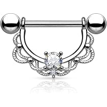 6 Paires De Piercings De Tétons Design - Anneaux Et Barbells Or/argent Pour Femmes