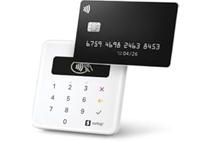 SumUp Air mobile card terminal for contactless payments with Credit & Debit Card, Apple & Google Pay - NFC RFID practical money card reader