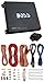 BOSS R6002 1200W 2-Channel Car Audio Amplifier+Remote+8 Gauge Amp Kit Install RS.14543.00