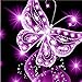 Produktbild Pink Butterfly 5D Diamant Malen nach Zahlen Full-Bohrer quadratisch Stickerei Kreuzstich DIY Art Craft Home Wand Decor (25 x 25 cm)