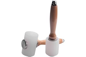 Hopbucan 2 Pcs Leather Carving Hammer,Leather Mallet,Wooden Handle Nylon Hammer,Leather Tools for Handmade DIY Leather Work