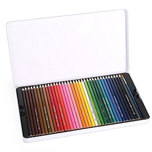 Cobee Wasserlösliche Farbstifte Set für Secret Garden Kunst Marco Farbige Zeichnung Aquarelle Artist Sketch Malerei Metallbox (72 Stück) - 7