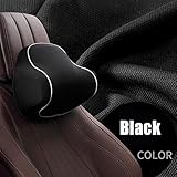 Car Pillow Espace mémoire Coton collier tête de voiture Coussin de voiture Coussin de siège de voiture de coton Siège d'auto transformable Neck Pillow (1 Oreiller),Noir