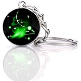JWPavilion Zodiac 12 Constellation Glow In The Dark Creative Galaxy portachiavi