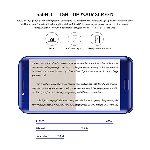 Doogee BL5000 4G FDD-LTE Smartphone 5050mAh Akku 5,5 Zoll Android 7.0 Octa-Core 4G RAM + 64G ROM 13MP + 13MP Dual-Hauptkameras Fingerabdruckscanner, 12V / 2A Fast Charge, B20 Dual SIM Ohen Vertrag reviews Doogee BL5000 4G FDD-LTE Smartphone 5050mAh Akku 5,5 Zoll Android 7.0 Octa-Core 4G RAM + 64G ROM 13MP + 13MP Dual-Hauptkameras Fingerabdruckscanner, 12V / 2A Fast Charge, B20 Dual SIM Ohen Vertrag