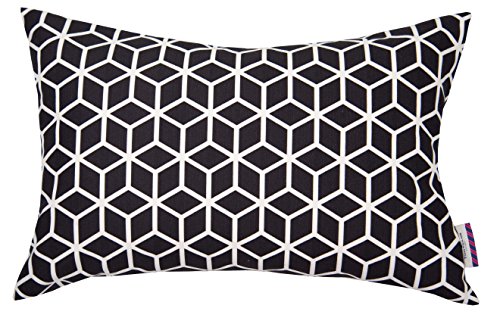 Tom Tailor 564178 Kissenhülle T-Jumbled Cubes, 30 x 50 cm, Baumwolle, schwarz
