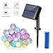 Produktbild LED String Lights, Solar Lichterkette,Dekoratives Licht, Wasserdicht 8 Modes 16ft 20 LED,solar lichterkette außen warmweiß mit USB für Party, Weihnachten, Outdoor, Fest Deko