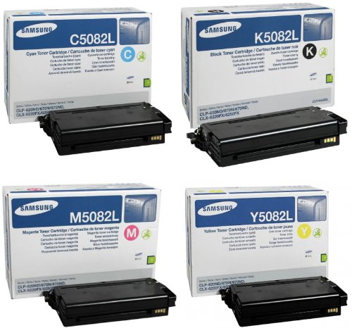 Samsung Original CLT-x5082L Rainbow-Kit Toner schwarz, cyan,magenta, gelb 17.000 Seiten
