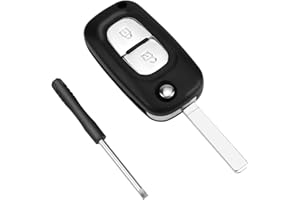 ZIGefofo Guscio per Chiave Auto Telecomando 2 Tasti Compatibile con Renault Clio 3 Kangoo Twingo Wind Master Modus Trafic Megane Scenic Laguna Espace Chiave Custodia Ricambio Chiave Cover