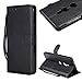 Produktbild CESTOR Brieftasche Hülle für Sony Xperia XZ1 Compact,Magnetverschluss Flip Ultra Dünn Weich Silikon PU Leder mit Faltbar Stand und Halter Kreditkarte Slots hülle für Sony Xperia XZ1 Compact,Schwarz
