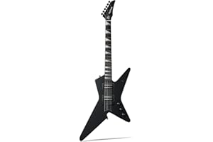 WESTCREEK GUITARS WestCreek HIGH VOLTAGE Solid Body Electric Guitar, Heavy Metal Guitar, Right Handed, Heavy Metal Pickups, Rounded End Jumbo Frets, Bone Nut, Rosewood Fretboard, Mahogany Body (Matte Black)