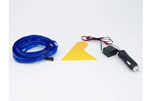 Kmruazre El Wire Flessibile El Neon Corda Neon Incandescente Stroboscopico Filo Elettroluminescente Luci Al Neon Per Decorazioni Da Giardino Corda Luci (5m/16ft, Blu)