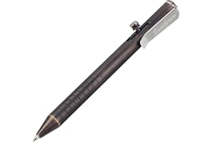 SMOOTHERPRO Długopis z litego mosiądzu metalowy długopis kompatybilny z Fisher Space SPR wkład do biznesu EDC Signature kolor czarny (FSR010), FSR010FF