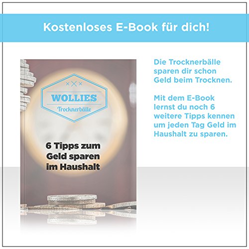 4 x Trocknerball – Bälle aus 100% Wolle zur Nutzung im Trockner, für schnelleres Trocknen und weichere Wäsche. Zeit und Kosten sparen durch Trocknerbälle für jede Wäsche, Decke, Kissen, Kopfkissen oder Daunen im Wäschetrockner. Trocknerkugeln für Wäschetrockner. - 6