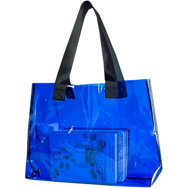 2 Sacchetti In Paglia Trasparente Stile Bohémien – Con Lettera SPF Glitterata – Per Spiaggia, Viaggi, Cosmetici – PVC Impermeabile – 26x14,5x6 Cm - 2