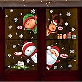 🎄 Las pegatinas más populares, lindo Papá Noel, muñeco de nieve, reno navideño, adecuado para pegar en la puerta, creando un ambiente festivo para ti, especialmente Navidad.