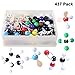 Produktbild Winni43Julian Molekülbaukasten Chemie, 437 Stück Molecular Model Set mit 2.2 cm Kugeln, Mittlere Größe Molekülmodell, Molekulares Struktur Modell für Organische und Anorganische Chemie