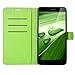 Produktbild KuGi Honor View 10 Hülle, Honor View 10 Wallet Case, Brieftasche Case Hülle PU Kunstleder Flip Case mit Standfunktion Kartenfächer und Bargeld für Honor View 10 Smartphone.Grün