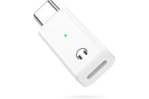 MoKo Lightning to USB-C Audio Adapter - Not for Microphones/Charging/Data Transfer, USB C Male to Female Lightning Headphone Earphone Adapter for iPhone Air 17 16 16e 15 Pro Max Plus, iPad, White