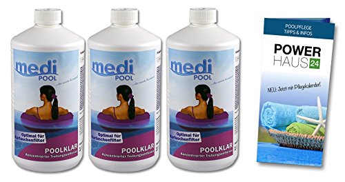 Medipool 3 x 909601MP PoolKlar, 3 Liter, macht den Pool superklar