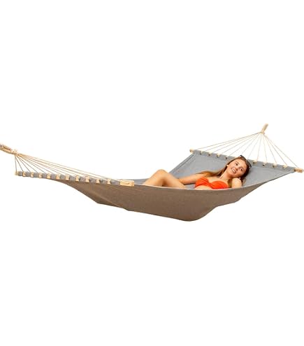 Master Grill&Party Hamac Avec Barre Transversale Bois - 200x100 Cm Charge 120 Kg