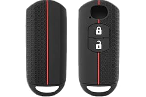 Happyit Silikonowe etui na kluczyki samochodowe do Mazda 2 3 6 Axela Atenza CX-5 CX5 CX-3 CX-7 CX8 CX-9 2 przyciski zdalne czarne