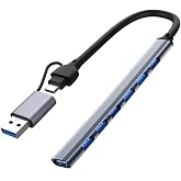 Coverzone Type-C USB 3.0 7 Portlu Hub Otg &Ccedil;oğaltıcı Pc Telefon Bilgisayar Uyumlu Veri Aktarımı Mouse Klavye Bağlantısı ADS303