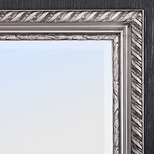 WANDSPIEGEL BAROCK SILBER ANTIK DESIGN SPIEGEL Stripe 160x60cm MIT HOLZRAHMEN - 4