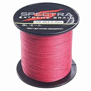 WorldCare 100m Super Strong Japan Multifilament PE Braided 6LB 8LB 10LB 15LB 20LB 30LB 40LB 50LB 60LB 70LB 80LB 90LB 100lb:Red, 0.8