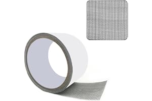 N+B Screen Repair Tape Mosquito Net Repair Tape Self Adhesive Screen Fiberglass Mesh Patch Repair Waterproof Screen Patch Repair for Window and Door Screen Repair Anti-Mosquito (Black)