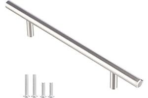 DEWUR 20 x 128mm Tiradores Cocina Tiradores Armarios Tiradores Para Cajones Acero de Inoxidable, Diámetro 12mm, Plata