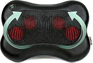 HINGOL Electric Neck and Back Massager Deep Tissue Kneading Massager Cushion with Heat, Massage Pillow for Neck, Shoulders, Lower Back, Calf, Muscle Relieve in Home Car and Office