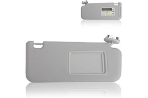 ZONFANT Grey Right Passenger Side Sun Visor Without Sunroof Compatible with Toyota Vehicle 2006-2013 RAV4, Replace#74310-42452-B2