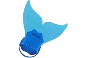 YUKQEYLE Adultes Sirène Palmes De Natation Enfant Réglable Sirène Palmes de Plongée Monopalme Fille d'Entraînement Nagés De Natation Confortable Watersurfin 01- B155- Bleu