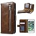 Produktbild 2-in-1 Magnetic Split Leather Wallet Mobile Casing für iPhone 7 Plus with Zippered Pocket - Coffee