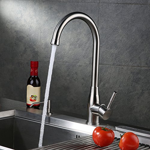 BONADE 360° Schwenkbar Auslauf Edelstahl Küchenarmatur Wasserhahn Küche für Bad Badenzimmer Waschbecken - 2