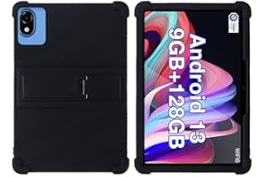 FKQLH Etui na tablet DOOGEE U10, regulowany miękki silikon przyjazny dla dzieci pokrowiec ochronny do tabletu DOOGEE U10 25.9 cm, czarne
