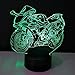 Produktbild Kjfgkf @ 3D Nachtlicht 3D Motorrad Led Nachtlicht Bulbing Licht Spielzeug Farbe Veränderbar Tischlampe Methacrylat Platte Kinder Nachtlicht