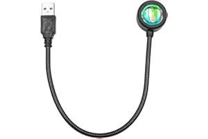 ANCLLO Lámpara de Puesta de Sol USB, Mini lámpara de proyección de Puesta de Sol, 360 Grados Disponibles para Coche, Sala de Estar, Dormitorio, decoración romántica