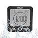 Produktbild Badezimmeruhr Wasserdichte Dusche Uhr Timer Saugnapf Digital LCD Display Thermometer Hygrometer Silent Wanduhr Timer Küche Badezimmer(Schwarz)