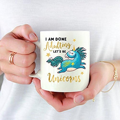 Yamogg I am done adulting let's be Unicorns, Funny Coffee Mug, Coffee Cup, Gift for Coworker, Gift for friend, Unicorn Mug, Unicorn Gifts, Unicorn