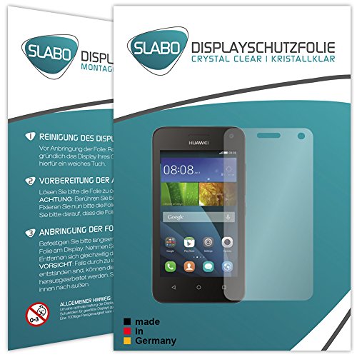 4 x Slabo Displayschutzfolie Huawei Y3 Displayschutz Schutzfolie Folie „Crystal Clear“ unsichtbar MADE IN GERMANY - 2