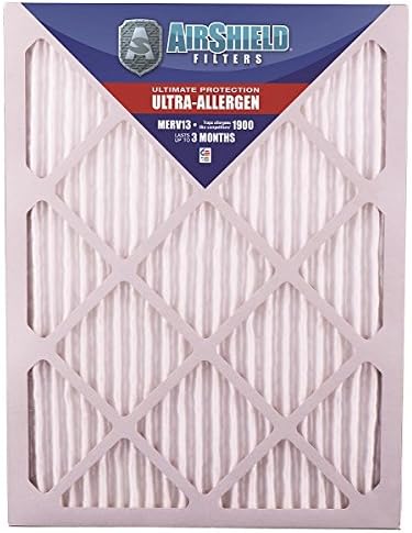 AirShield 20001-202-0027 Ultra-Allergen MERV 13 Superfine Furnace Filters (2 Pack), 16 x 20 x 1"