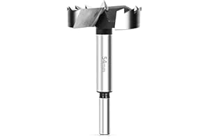 BAIDETS Wiertło Forstner 54 mm – wiertło Forstner do drewna, bity Forstner z okrągłym trzonkiem, akcesoria do wiertarki